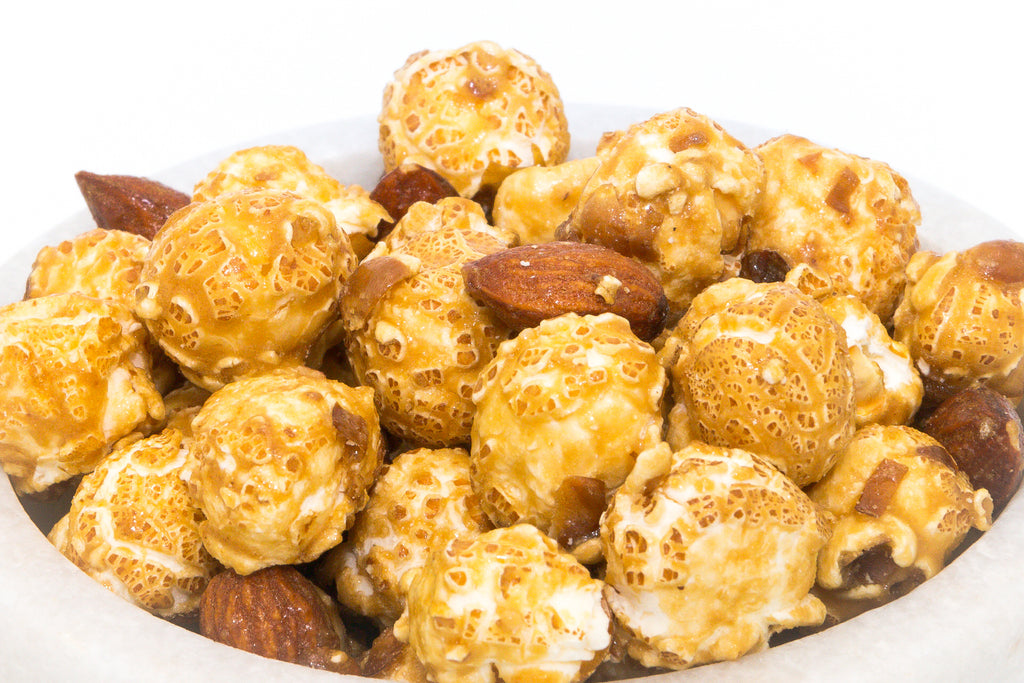Gourmet Popcorn, Caramel Corn, Kettle Corn Caramel Corn with; Pecans, Cashews Macadamias and Almonds