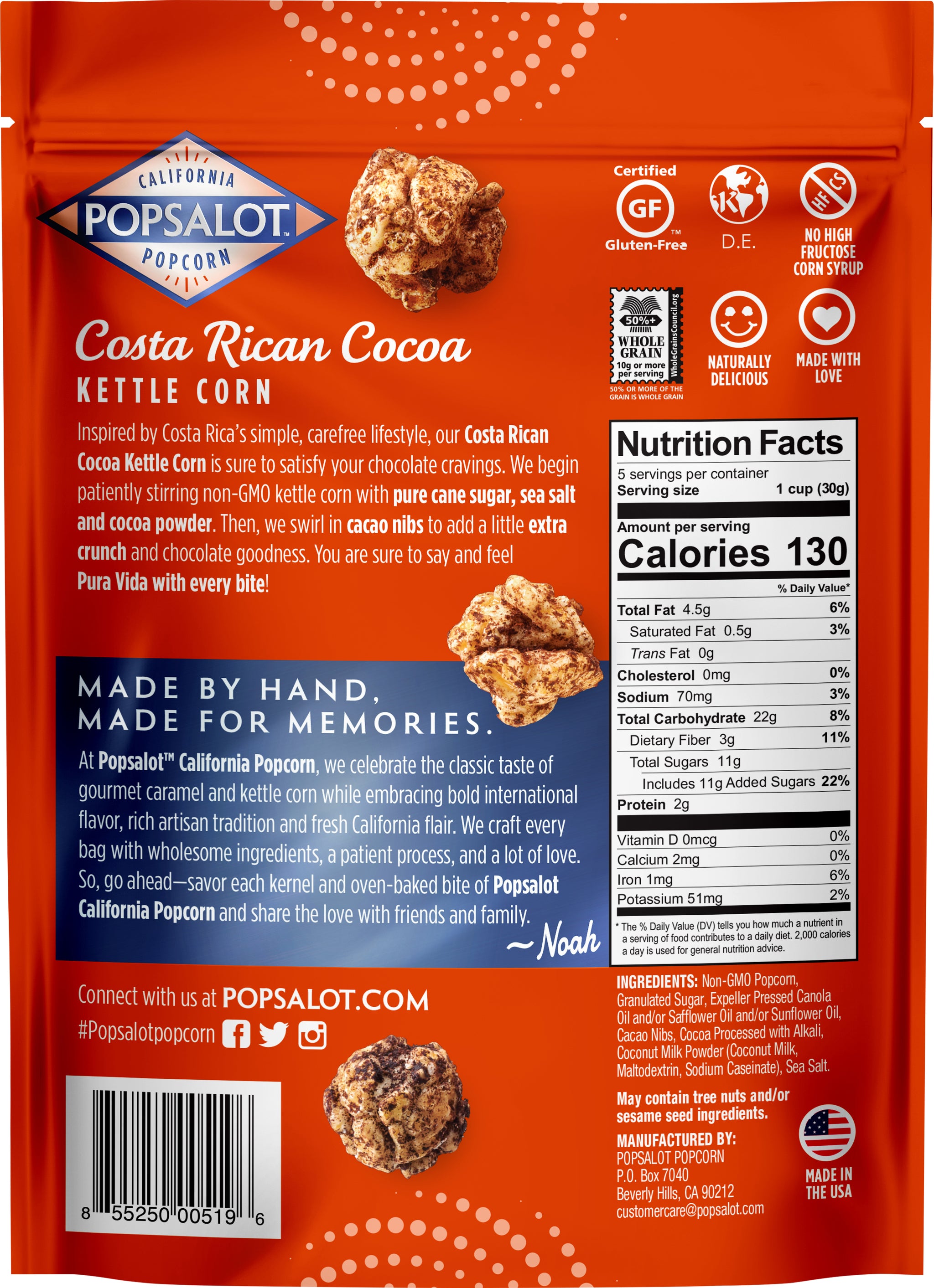 Gourmet Popcorn | Costa Rican Cocoa Kettle Corn – Popsalot